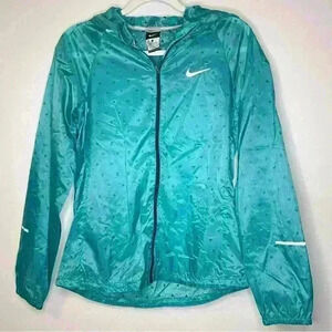 Nike Small Packable Rain Jacket Windbreaker Blue